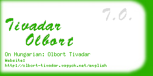 tivadar olbort business card